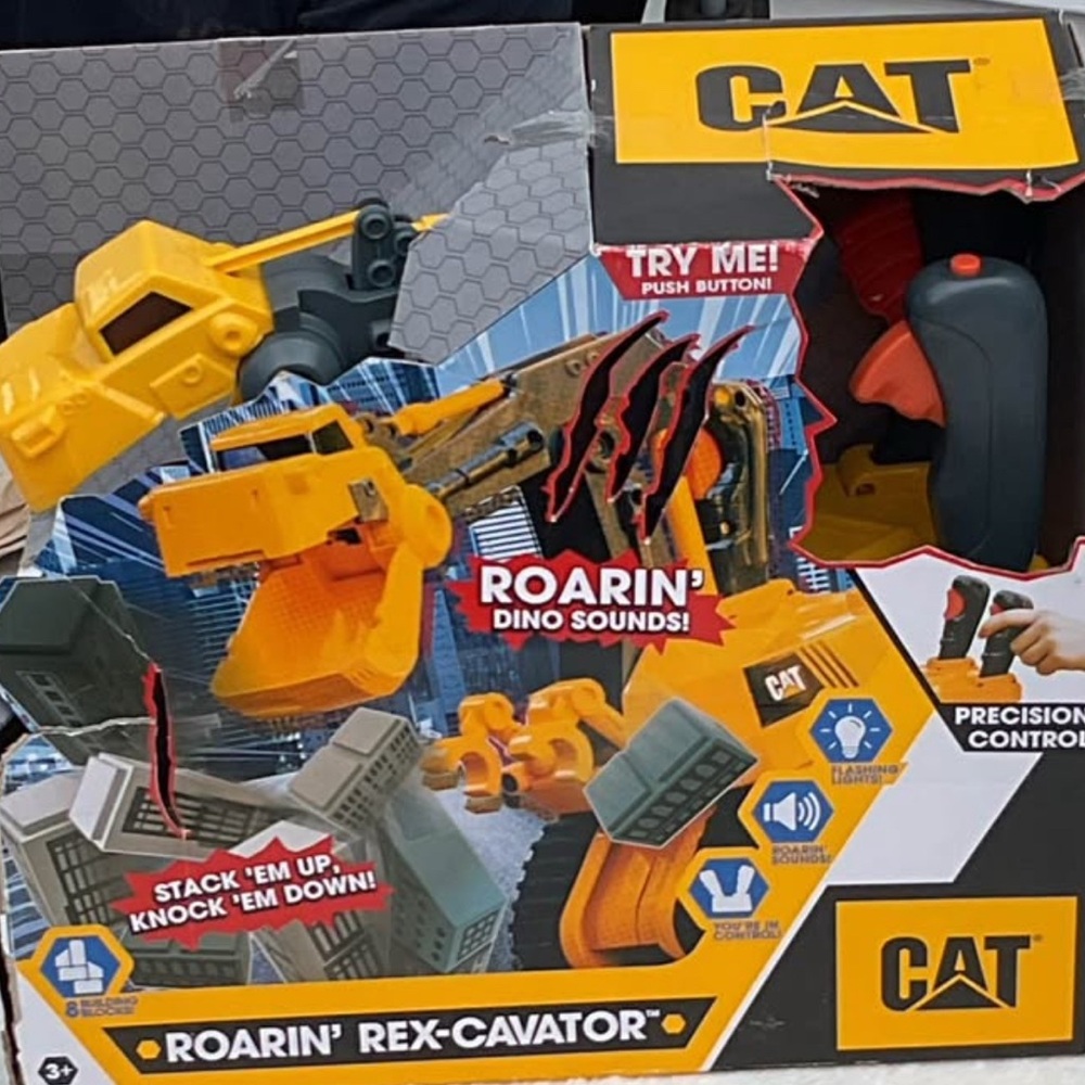 Roarin' Rex-Cavator Toy - Yellow and Orange